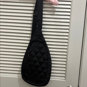 Vera Bradley Black Quilted Sling Bag